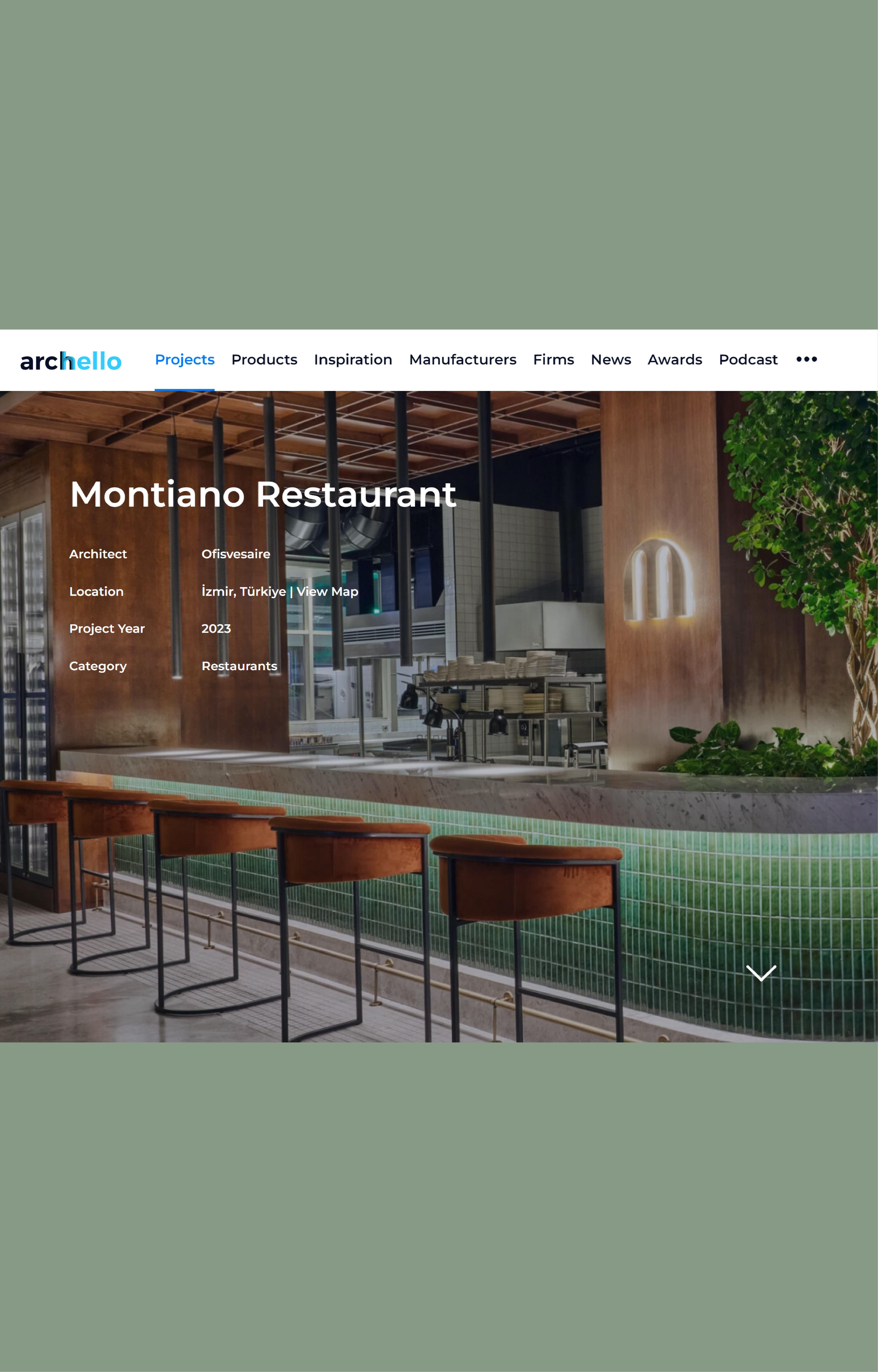 Montiano Restaurant on Archello